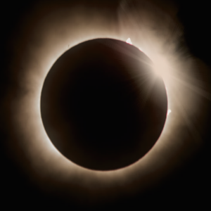 An image of a solar eclipse in Texas